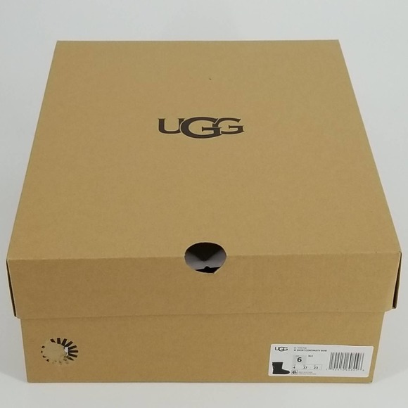 UGG Short Continuity Bow Black Boot for Women Size 6 New in Box - Picture 2 of 13